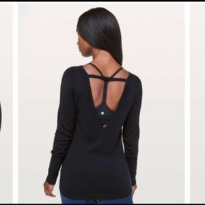 Lululemon Unity Drop Back Sweater Black Cashmere